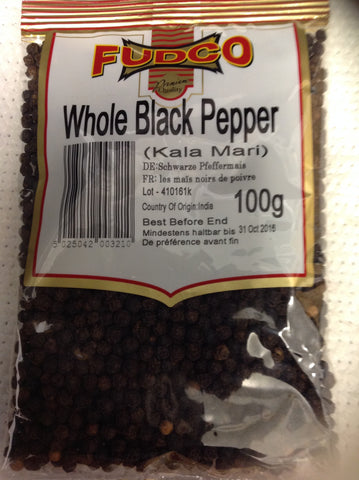 Fudco Pepper Black Whole 100 GM - SabAdda - Asian Grocery Store
