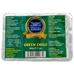 Heera Mini Papad Green Chilli 200gm - SabAdda - Asian Grocery Store
