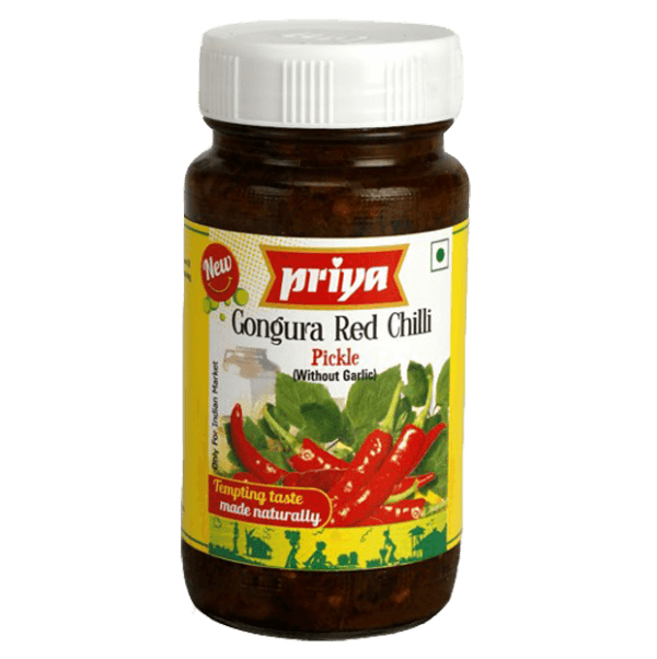 Priya Gongura+Red Chilli Pickle 300gm - SabAdda - Asian Grocery Store
