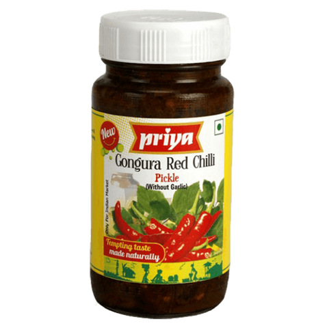 Priya Gongura+Red Chilli Pickle 300gm - SabAdda - Asian Grocery Store
