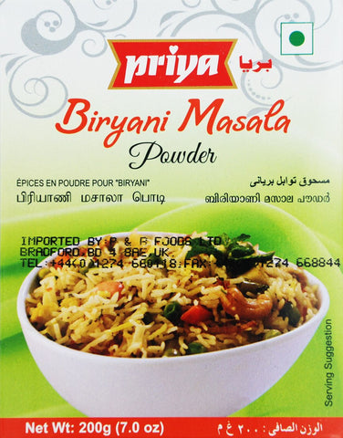 Priya Biryani Masala Powder 200gm - SabAdda - Asian Grocery Store
