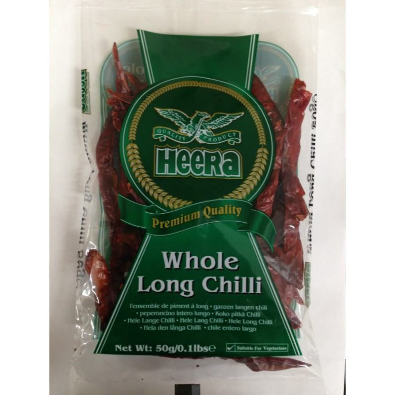 Heera Chilli Whole Long 50gm - SabAdda - Asian Grocery Store
