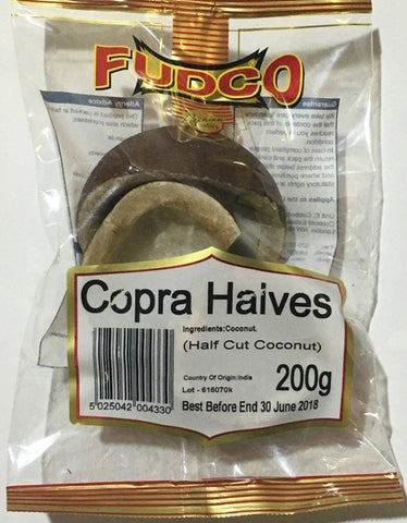Fudco Copra Halves Half Cut Coconut 200 GM