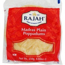 Rajah Madra Plain Poppadums 250 gm